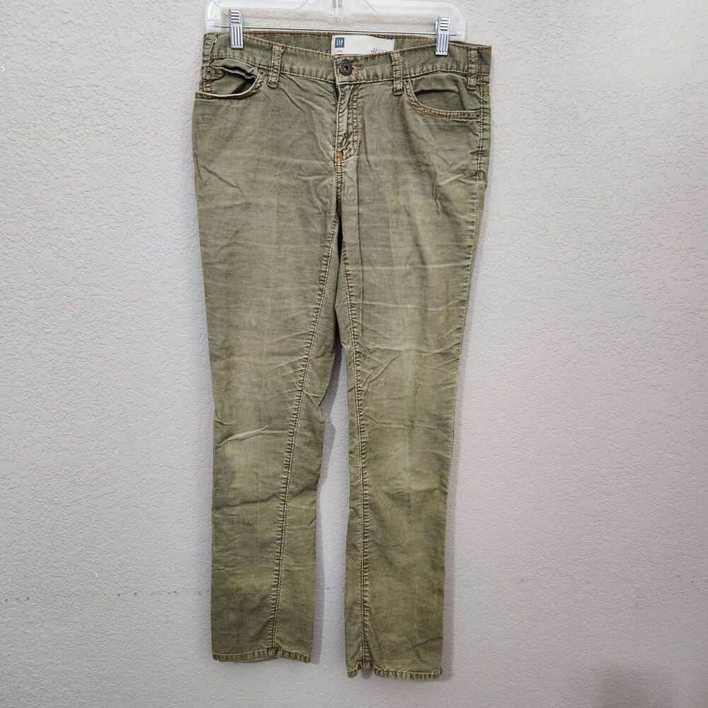 Gap Womens Olive Skinny Stretch Jeans Size 6 Cordory
